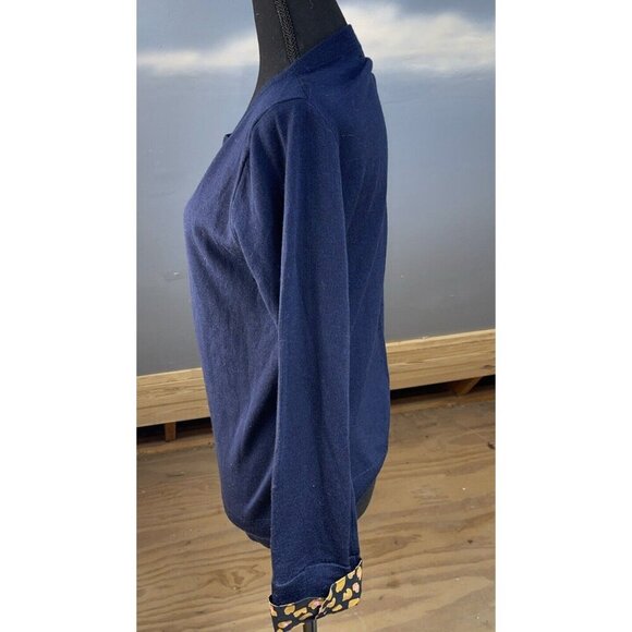 J Crew Pullover Size Small 100% Merino Wool Round Neck Fancy Cuff - Picture 4 of 14